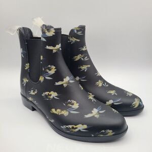 Floral Chelsea Rain Boots Women's Size 7